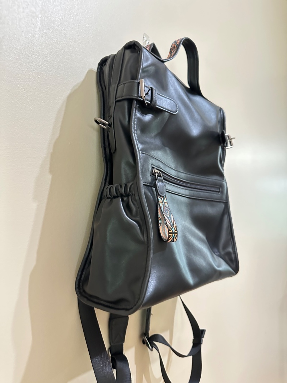 FADEON Leather Laptop Backpack Work Travel Computer Backpack - Picture 6 of 12